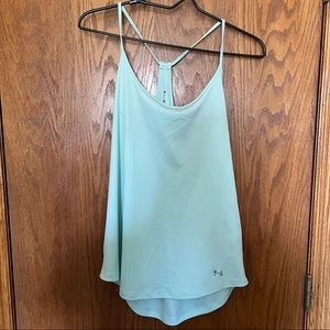 UNDERARMOR WOMENS WORKOUT TANK SIZE LG TEAL